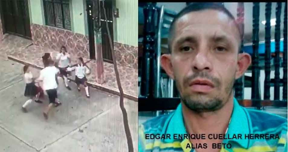 Vídeo: En plena calle de Ibagué, hombre golpeo a expareja y 3 hijas