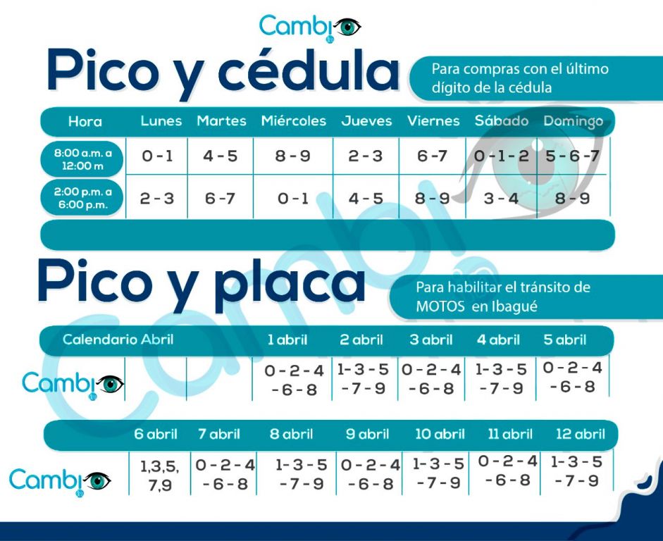 Así se aplicará el pico y placa para motos en Ibagué