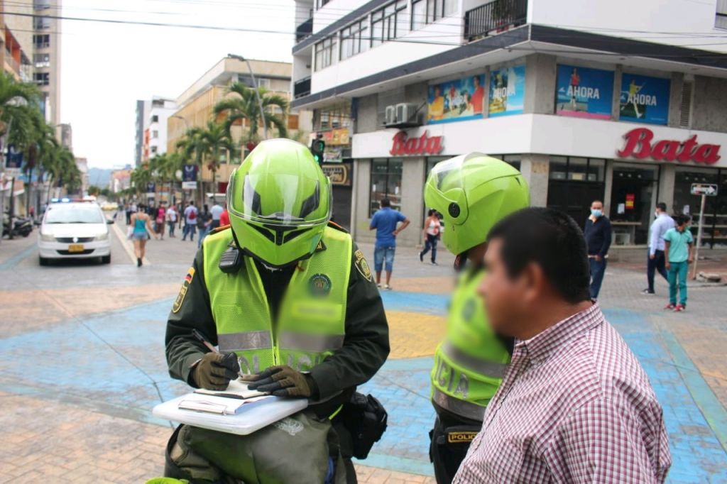 1275 comparendos por infringir aislamiento solo en Ibagué