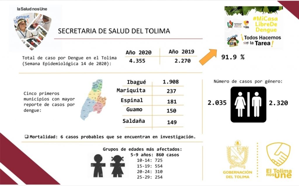 El dengue le quiere hacer competencia al covid-19 en el Tolima