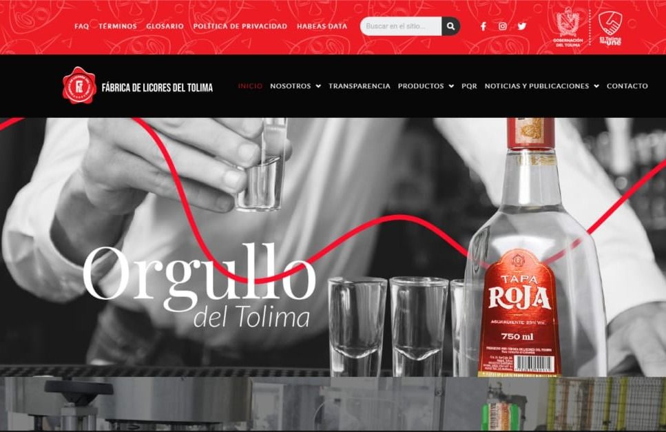 Nuevo portal digital de la Fábrica de Licores del Tolima al servicio de los Colombianos