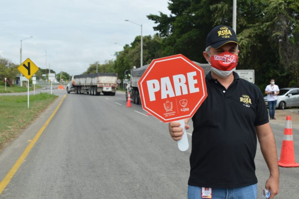 Fábrica de Licores del Tolima  presente en la campaña de prevención contra el Covid en la vías del Tolima