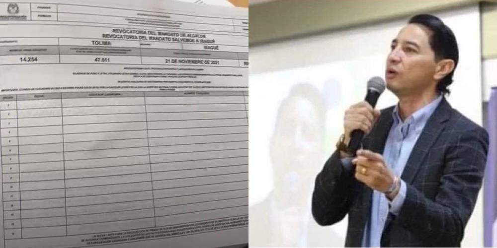 El lunes arranca revocatoria contra el alcalde de Ibagué