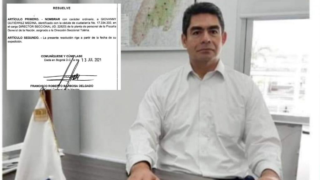 Al nuevo director de Fiscalías Tolima, ya lo habían sacado de ese cargo