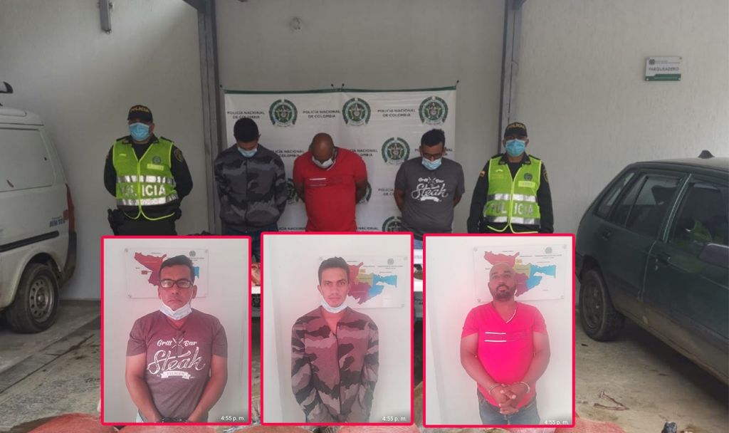 Estos son los rostros de los capturados por el delito de abigeato,  en el norte del Tolima.