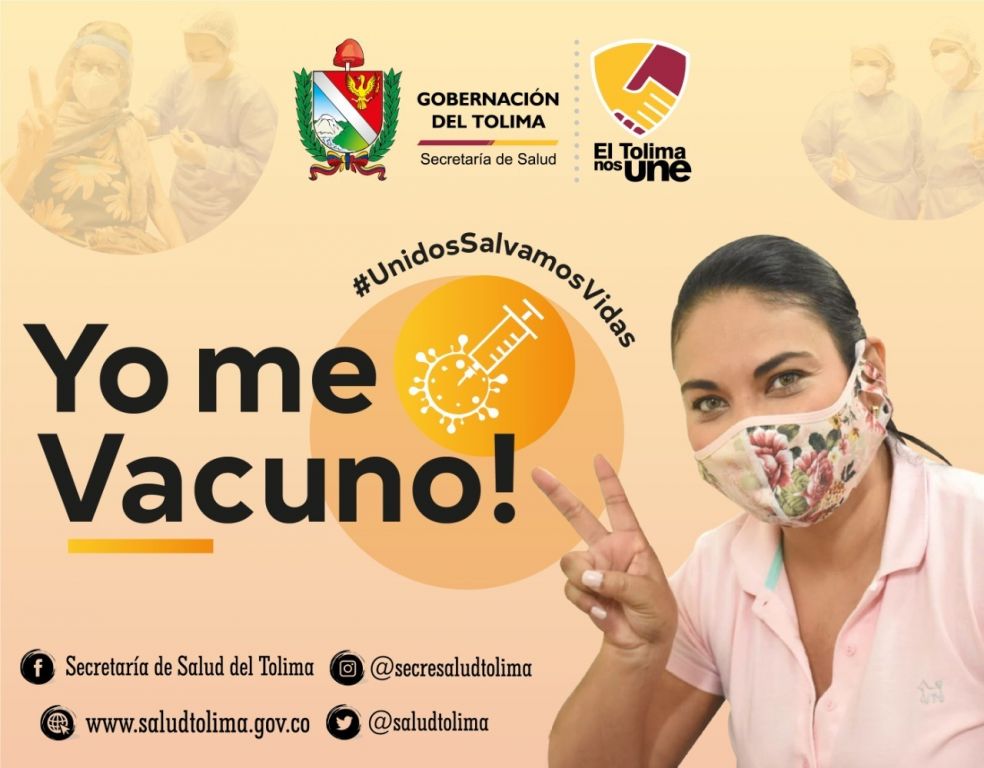 Todos a vacunarse contra el covid-19 en el Tolima