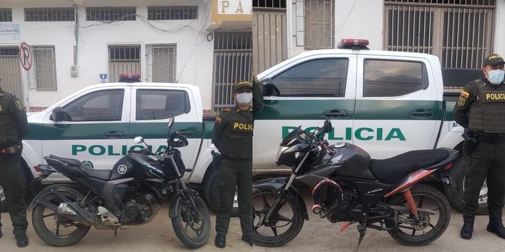 En diferentes operativos, la Policía Tolima recuperó motos robadas