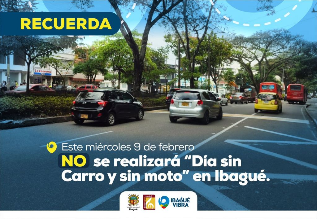 Por elevados casos de Ómicron, se aplazó día sin carro y moto en Ibagué