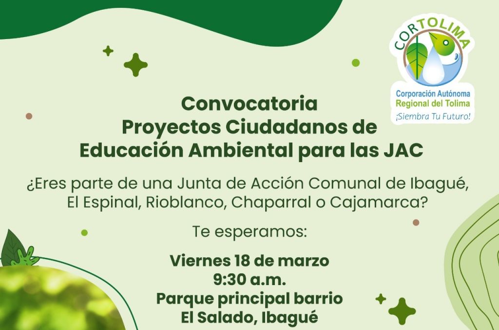 Abierta convocatoria de Proyectos Ciudadanos de Educación Ambiental para Juntas de Acción Comunal urbanas