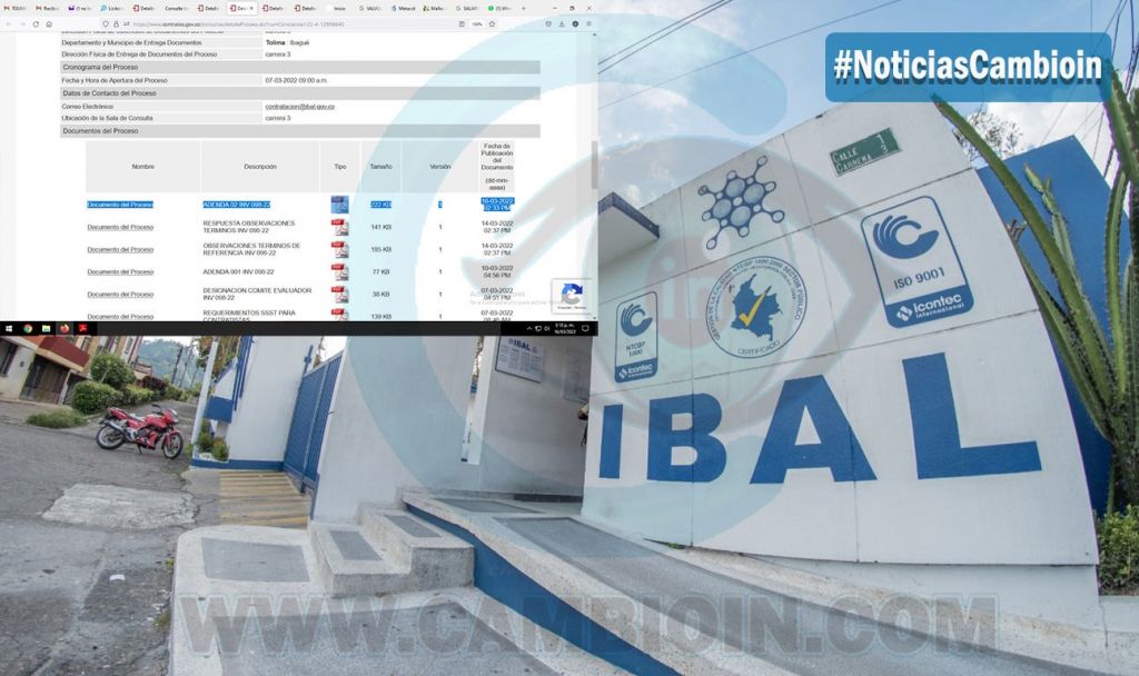 IBAL, hizo fraude para ayudar un proponente en una licitación.